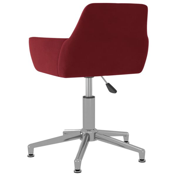 vidaXL Chaise pivotante de salle &agrave; manger Rouge bordeaux Velours