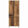 vidaXL Haut Armoire 2 pcs Bois Ancien Bois Agglom&eacute;r&eacute; et Verre