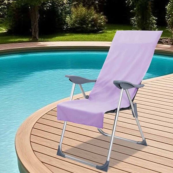 vidaXL Serviettes de chaise d'ext&eacute;rieur 2 pcs Violet 130 x 60 cm