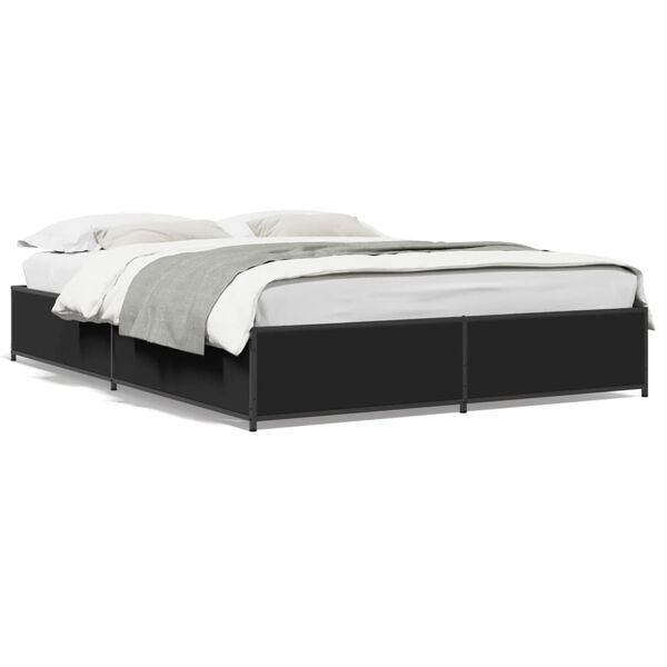 vidaXL Cadre de lit sans matelas noir 120x200 cm