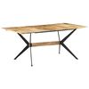 vidaXL Table &agrave; manger 180x90x76 cm Bois de manguier massif