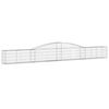 vidaXL Paniers à gabions arqués 20 pcs 400x30x40/60 cm Fer galvanisé