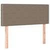 vidaXL Sommier &agrave; lattes de lit matelas et LED taupe 120x190 cm tissu
