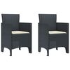 vidaXL Chaise de jardin 2 pc Anthracite Polypropyl&egrave;ne