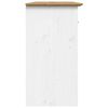 vidaXL Buffet BODO blanc et marron 115,5x44x80 cm bois massif de pin