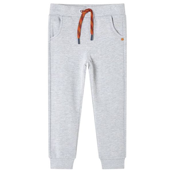 Pantalon de surv&ecirc;tement pour enfants gris m&eacute;lang&eacute; 140