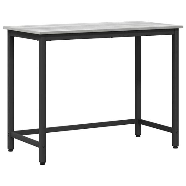 vidaXL table Gris Sonoma 80 x 50 x 76,5 cm Bois d'ing&eacute;nierie et acier