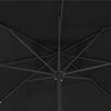 vidaXL Parasol de jardin Noir 295 x 295 x 245 cm Polyester et Acier