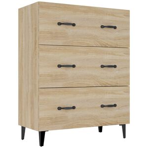 vidaXL Buffet chêne sonoma 69,5x34x90 cm bois d'ingénierie