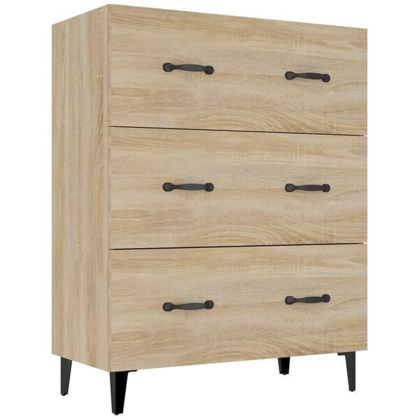 vidaXL Buffet chêne sonoma 69,5x34x90 cm bois d'ingénierie