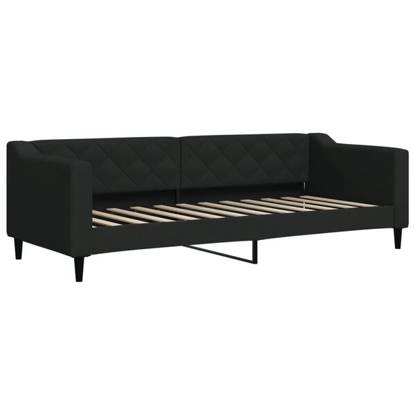vidaXL Lit de jour avec matelas noir 80x200 cm tissu