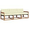 vidaXL Ensemble de canap&eacute;s d'ext&eacute;rieur 3 pcs Naturel et Cr&egrave;me