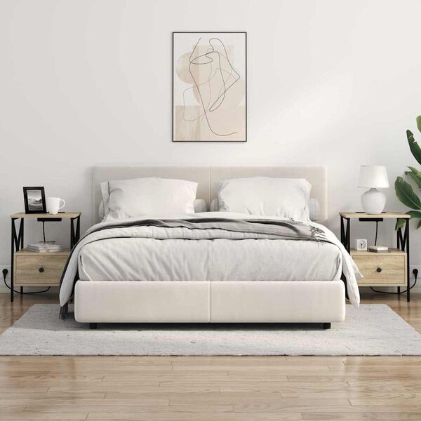 vidaXL Cabinet de chevet avec tiroir Ch&ecirc;ne Sonoma 41,5 x 40,5 x 55 cm