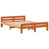 vidaXL Cadre de lit sans matelas cire marron 140x190cm bois pin massif