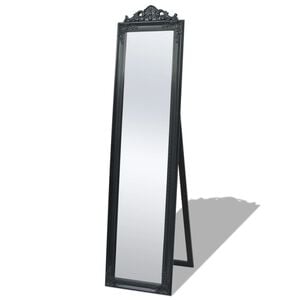 vidaXL Miroir sur pied Style baroque 160x40 cm Noir