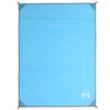 vidaXL Couverture de pique-nique avec piquets bleu 205x155 cm