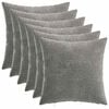 vidaXL Housse de coussin 6 pc HEERLEN Gris fonc&eacute; 40 x 40 cm