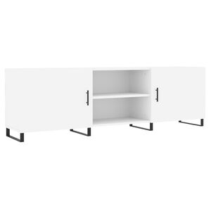 vidaXL Meuble TV blanc 150x30x50 cm bois d'ing&eacute;nierie