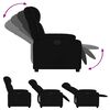 vidaXL Fauteuil inclinable noir tissu
