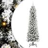 vidaXL Sapin de No&euml;l artificiel Blanc 240 cm PVC, m&eacute;tal et plastique