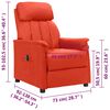 vidaXL Fauteuil inclinable &eacute;lectrique Rouge Similicuir