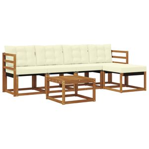 vidaXL Ensemble de canap&eacute;s d'ext&eacute;rieur 6 pcs Naturel et Cr&egrave;me