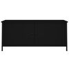vidaXL Meuble TV avec portes noir 102x35x45 cm bois d'ingénierie
