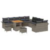 vidaXL Ensemble de canap&eacute; de jardin avec coussin 13 pcs Gris