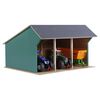Kids Globe Hangar de ferme pour tracteurs jouet Grand 1:32 Bois 610193