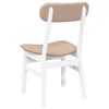 vidaXL Chaises à manger coussins 2 pcs blanc bois massif caoutchouc