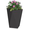 vidaXL Jardini&egrave;re 2 pcs Noir 50 x 50 x 75 cm Acier