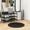 vidaXL Tapis HUARTE &agrave; poils courts doux et lavable noir &Oslash; 80 cm