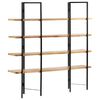 vidaXL Biblioth&egrave;que &agrave; 4 niveaux 160x35x160 cm Bois de manguier massif