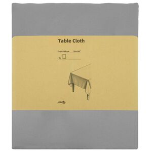vidaXL Tissu de Table 5 pc Gris clair 140 x 260 cm Polyester