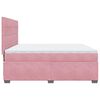 vidaXL Sommier &agrave; lattes de lit avec matelas Rose 200x200 cm Velours