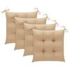 vidaXL Chaises pliables d'ext&eacute;rieur lot de 4 et coussins Bois d'acacia