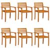 vidaXL Chaises de jardin lot de 6 59x55x85 bois massif d'acacia