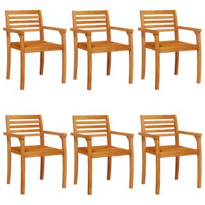 vidaXL Chaises de jardin lot de 6 59x55x85 bois massif d'acacia