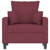 vidaXL Fauteuil Rouge bordeaux 60 cm Tissu
