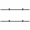 vidaXL Kit de quincaillerie de porte coulissante 200 cm Acier Noir
