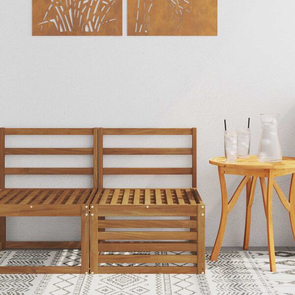 vidaXL Sofa de milieu ext&eacute;rieur Bois d'Acacia Massif Naturel