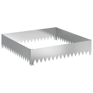 vidaXL Bordure de Pelouse 100 x 100 x 20 cm Acier Argent&eacute;