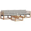 vidaXL Ensemble de canap&eacute;s d'ext&eacute;rieur 5 pcs Gris Naturel et Clair