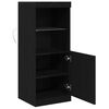 vidaXL Buffet LED Ch&ecirc;ne noir 41 x 37 x 100 cm Bois d'ing&eacute;nierie