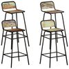 vidaXL Chaises de bar lot de 4 bois de r&eacute;cup&eacute;ration solide