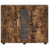 vidaXL Cabinet en Bois avec stockage Ch&ecirc;ne fum&eacute; 88,5 x 30,5 x 73 cm