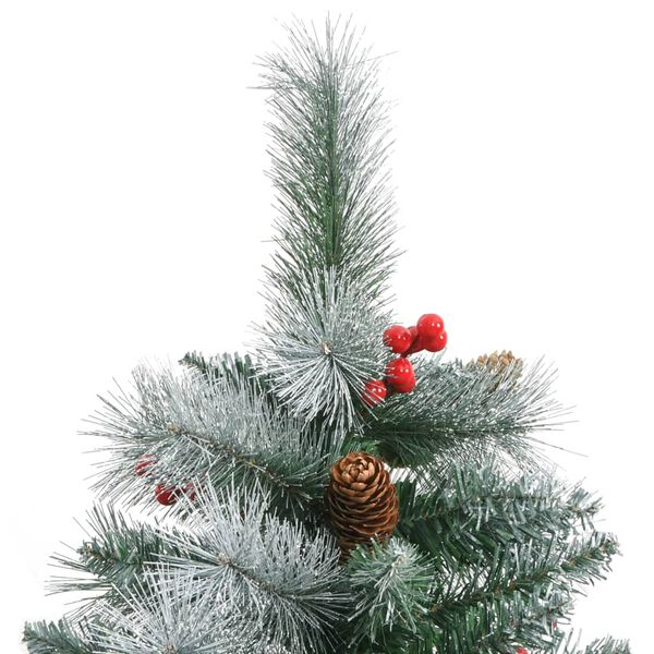 vidaXL Sapin de Noël artificiel avec pommes de pin et baies 180 cm