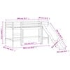 vidaXL Lit mezzanine enfants avec tunnel sans matelas bleu 80x200 cm