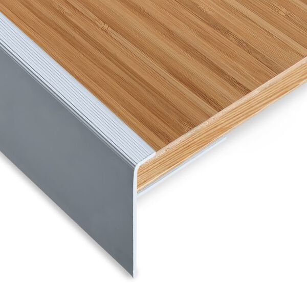 vidaXL Nez de marche Forme en F 15 pcs Aluminium 90 cm Argenté