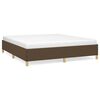 vidaXL Cadre de lit sans matelas marron fonc&eacute; 160x200 cm tissu